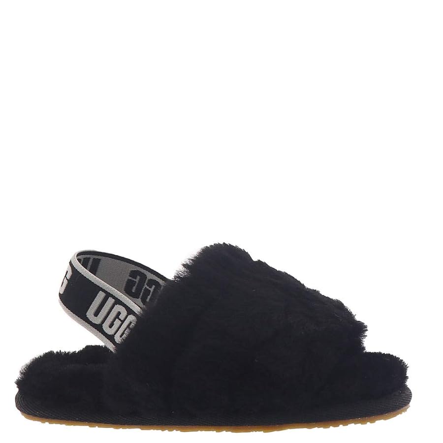 UGG ブラック ファーサンダル 23cm FLUFF BLACK UGG W FLUFF YEAH SLIDE BLACK アグ ウィメンズ フラッフ イヤー